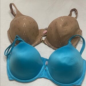 Victoria's Secret Brown and Blue Bras